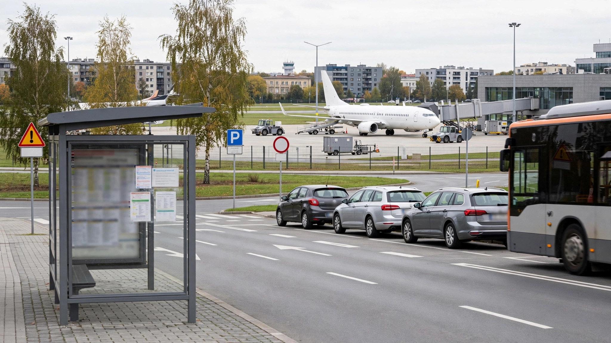 Samolot pasażerski na płycie lotniska w Rzeszowie-Jasionce