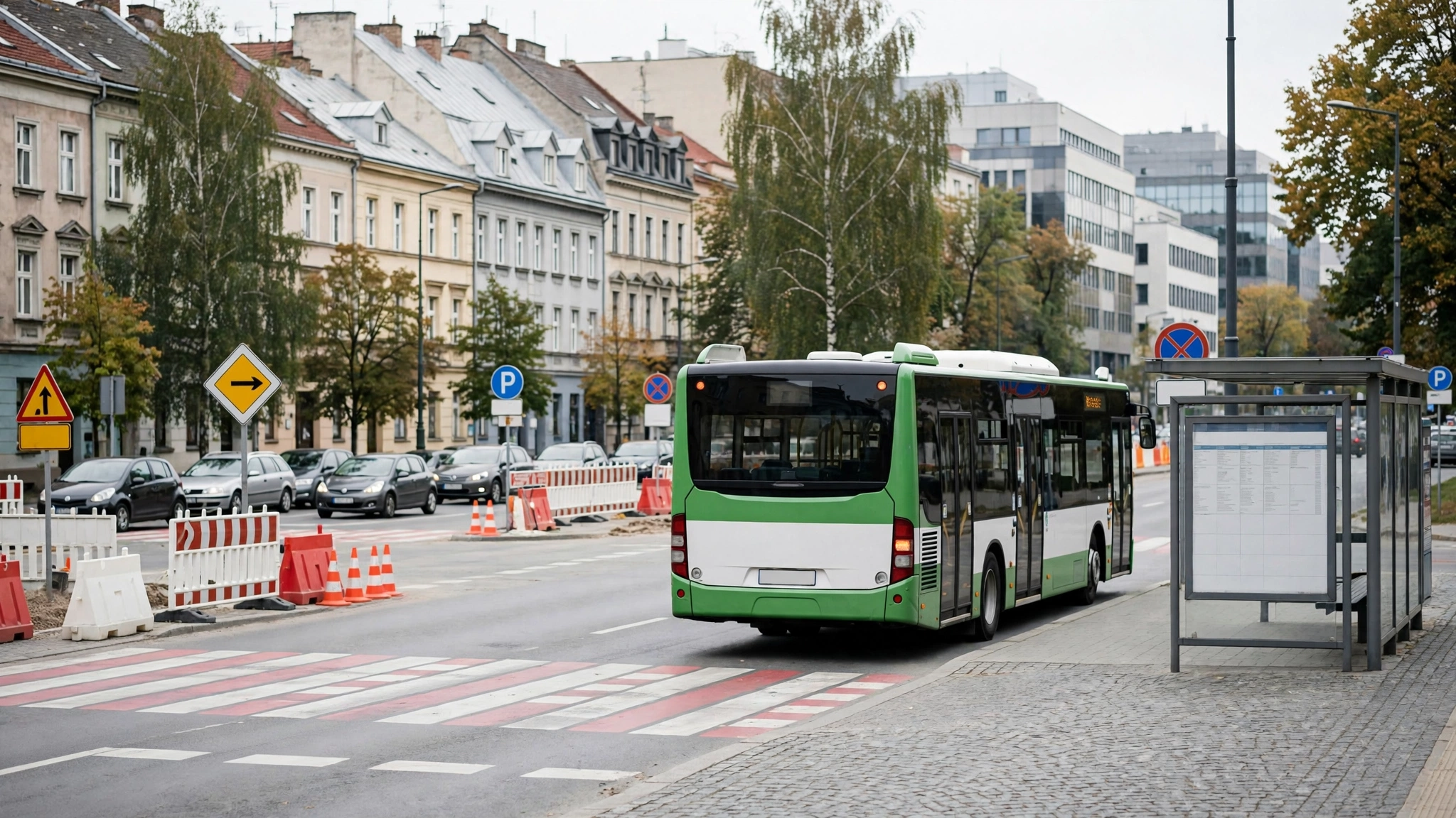Autobus komunikacji miejskiej na ulicy w Rzeszowie